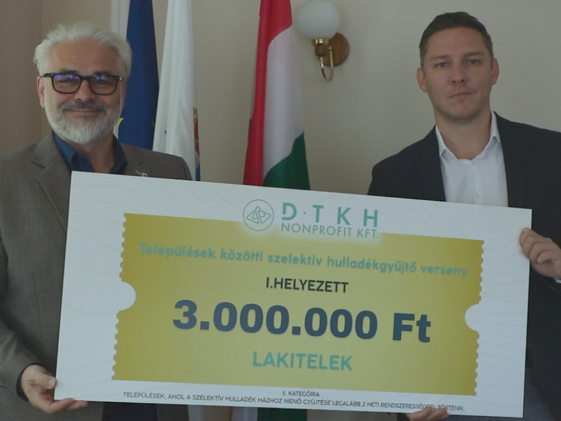 Települések közötti szelektív hulladékgyűjtő verseny - Lakitelek átadó